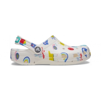 Crocs™ Classic Doodle Print Clog K White/Multi