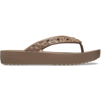 Crocs™ Classic Platform Geometric Flip Latte