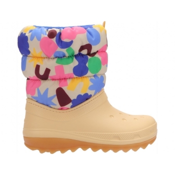 Crocs™ Classic Neo Puff Geo Shapes Boot K Shitake/Multi